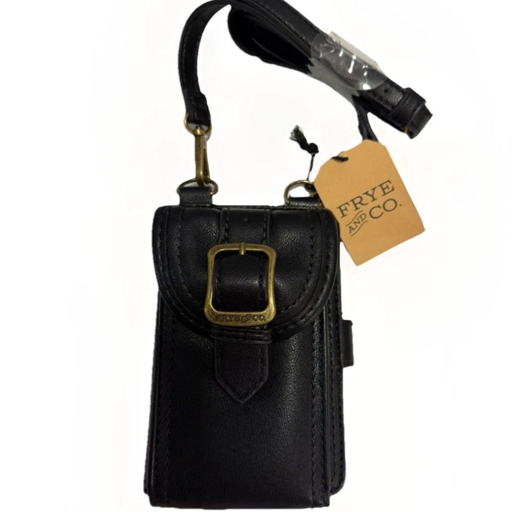 FRYE AND CO. Madison Callie Wallet on a String Black Faux Leather Crossbody Bag